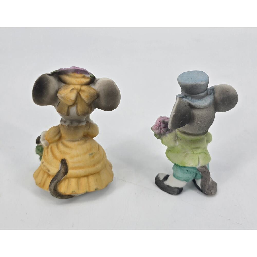 Vintage Homco Anthropomorphic Mouse Figurines | Victorian | Bisque Porcelain - Picture 3 of 5
